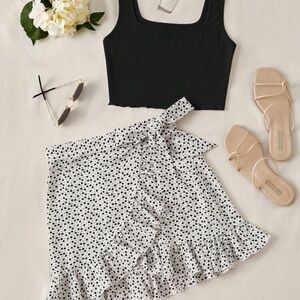 Polka Dot Ruffle Skirt